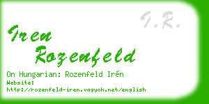 iren rozenfeld business card